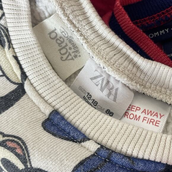Lot of 5 Baby Girl Clothes 18M Tommy Hilfiger Zara Disney Mickey Babies R Us Pj - Picture 7 of 10